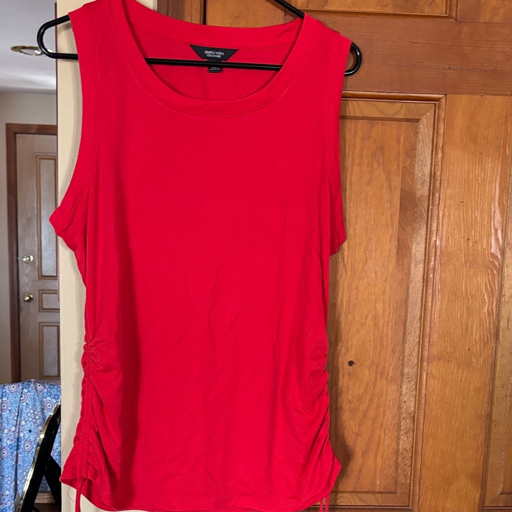 Simply Vera Vera Wang Red Tank Top